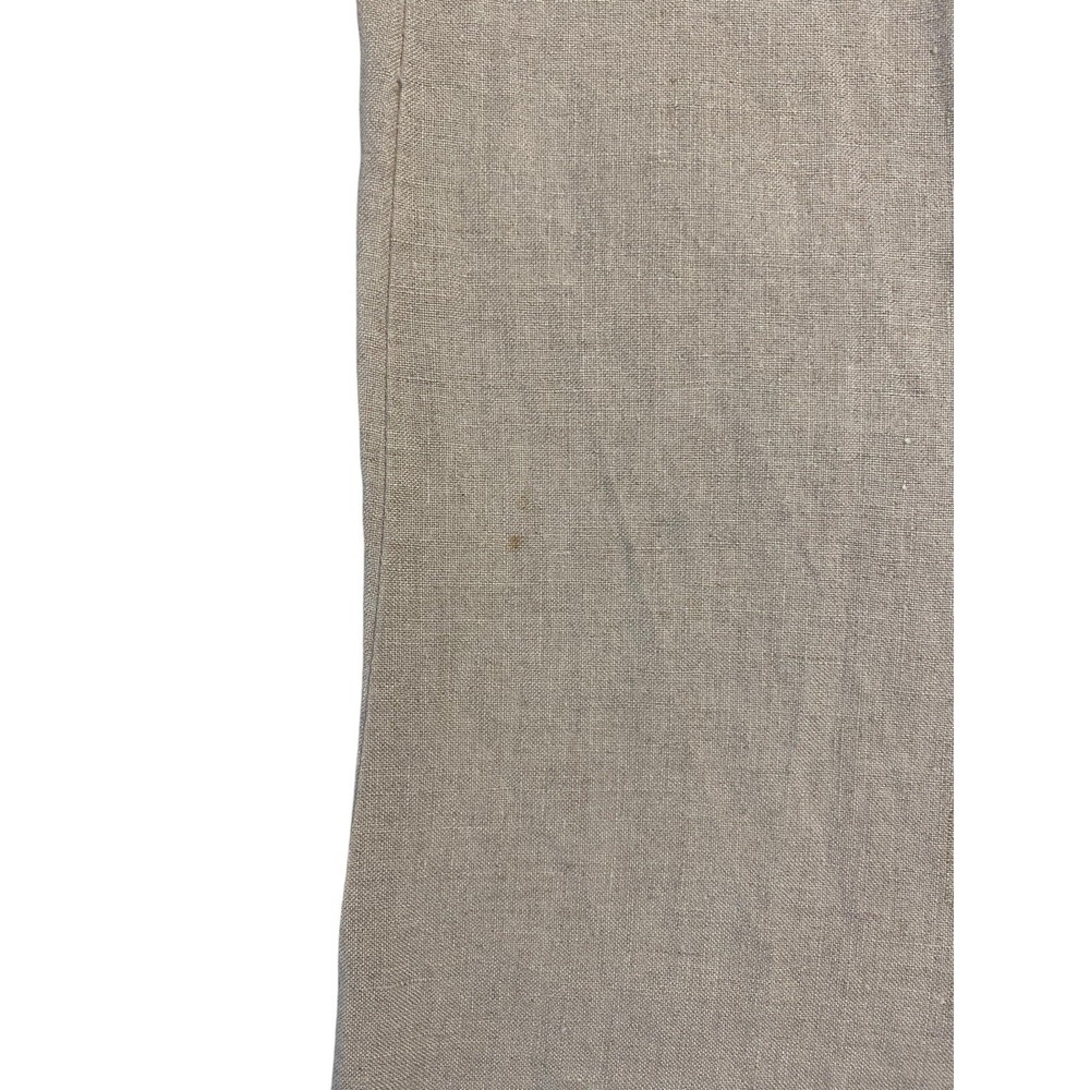 Eddie Bauer 100% Linen Midi Skirt Size 12 Button Front Beige Oatmeal Coastal - Picture 7 of 8